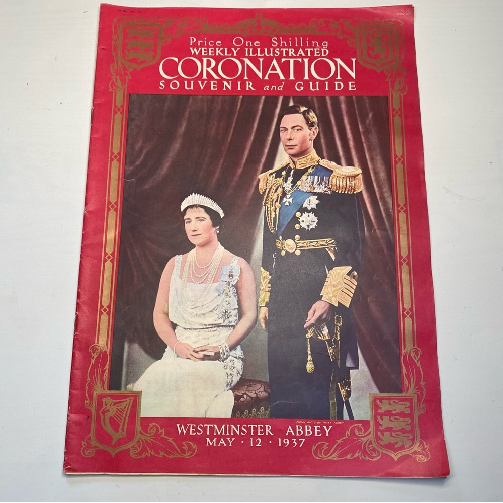 Vtg 1937 Weekly Illustrated Coronation Souvenir & Guide Magazine George VI